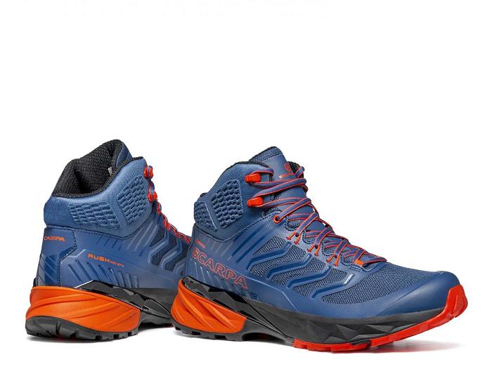Scarpa Rush Mid Gtx Férfi Túrabakancs Kék Sárga QF9527138